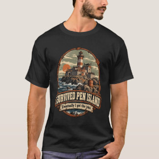 Camiseta Sobreviví al humor del servidor de Pen Island Rust