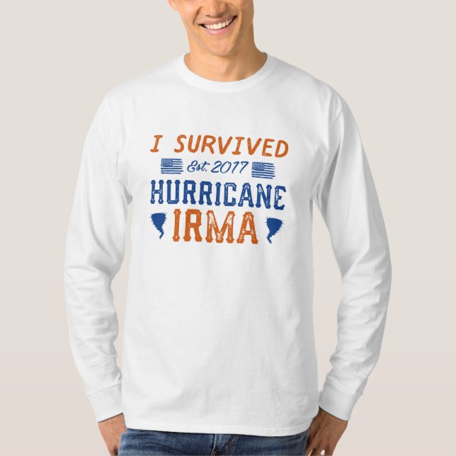 Camiseta Sobreviví al huracán Irma (Anverso)