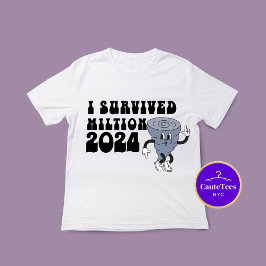 Camiseta Sobreviví al Huracán Milton Estilo Retro 2024