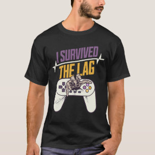 Camiseta Sobreviví al Lag – Esqueleto de Jugador Divertido