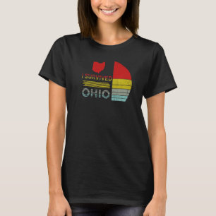 Camiseta Sobreviví al mapa de Ohio Meme angustiado retro vi