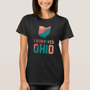 Camiseta Sobreviví al mapa de Ohio Meme retro vintage angus