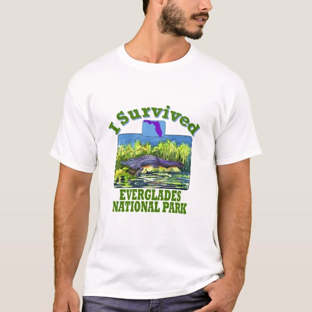 Camiseta Sobreviví al Parque Nacional Everglades, Florida (Anverso)