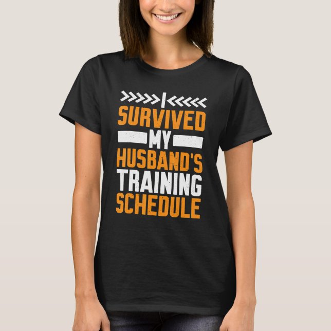 Camiseta Sobreviví al programa de entrenamiento de mi marid (Anverso)
