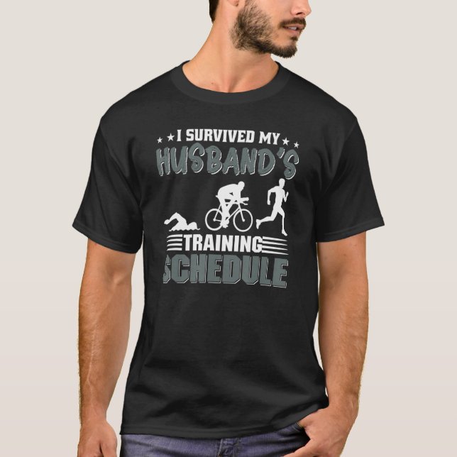 Camiseta Sobreviví al programa de entrenamiento de triatlón (Anverso)