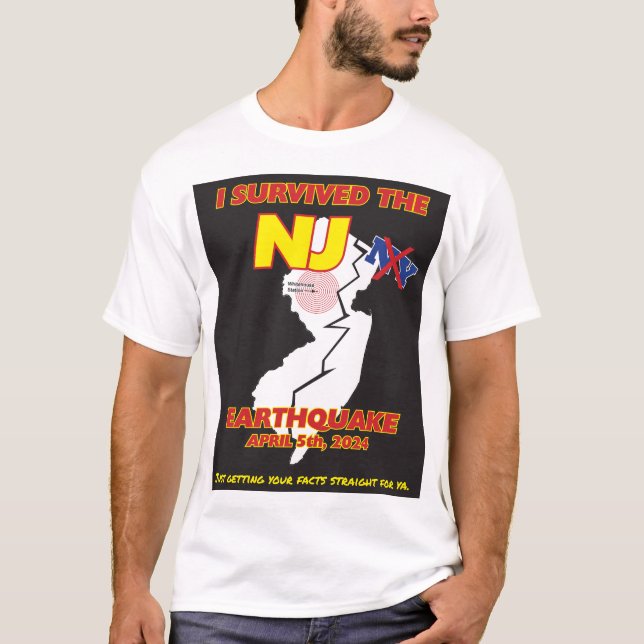 Camiseta Sobreviví al terremoto de NJ (Anverso)