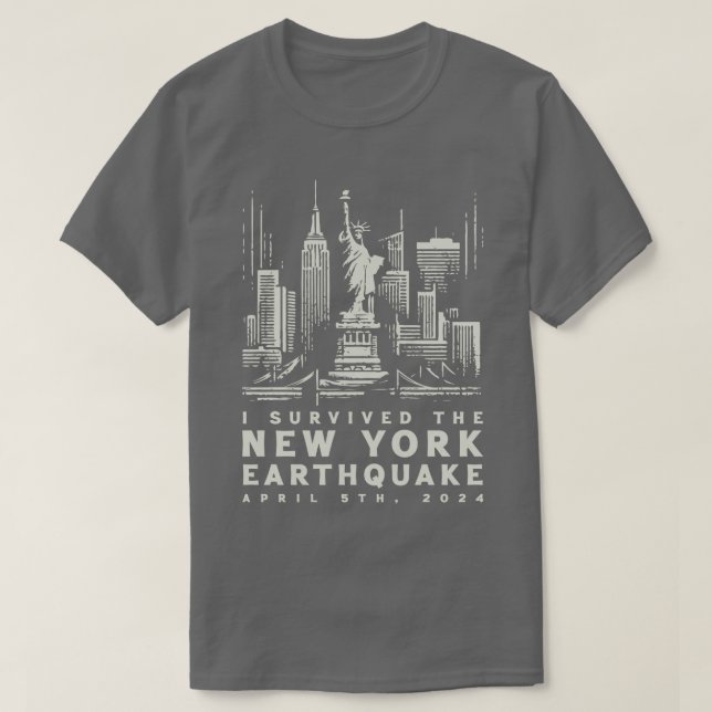 Camiseta Sobreviví Al Terremoto De Nueva York (Diseño del anverso)