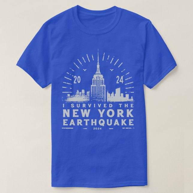 Camiseta Sobreviví al Terremoto de Nueva York TShirt 1 (Diseño del anverso)