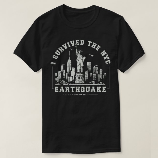 Camiseta Sobreviví al terremoto de nyc (Diseño del anverso)