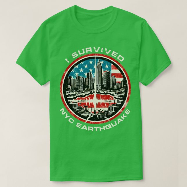 Camiseta Sobreviví Al Terremoto De NYC 2024 (Diseño del anverso)