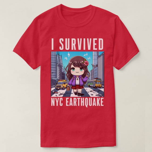 Camiseta Sobreviví Al Terremoto De NYC 2024 3 (Diseño del anverso)