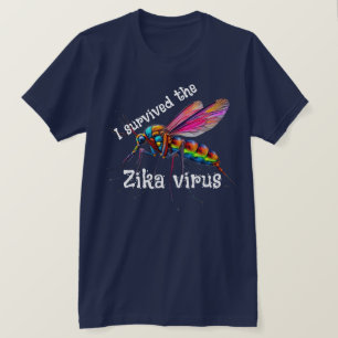 Camiseta "Sobreviví al virus del Zika" con mosquito