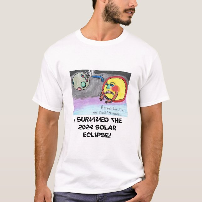 CAMISETA SOBREVIVÍ EL ECLIPSE SOLAR 2024 (Anverso)