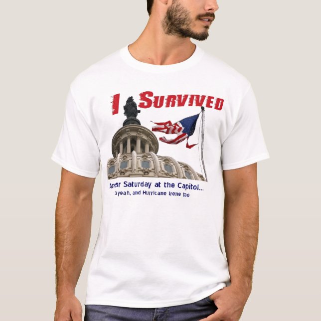 Camiseta Sobreviví el huracán Irene en el capitolio (Anverso)