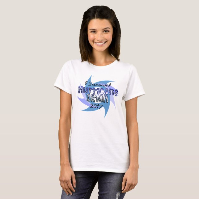 Camiseta Sobreviví el huracán IRMA 2017 (Anverso completo)