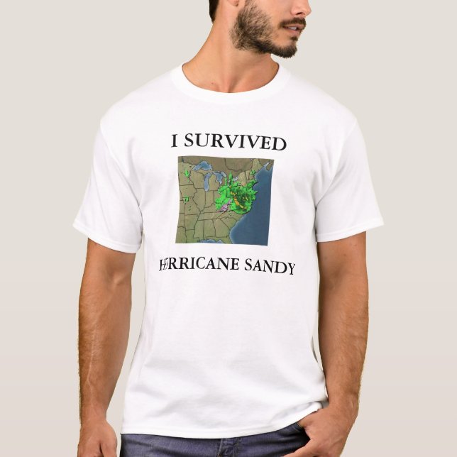 CAMISETA SOBREVIVÍ EL HURACÁN SANDY (Anverso)
