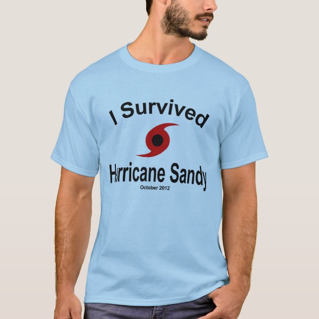 Camiseta Sobreviví el huracán Sandy (Anverso)