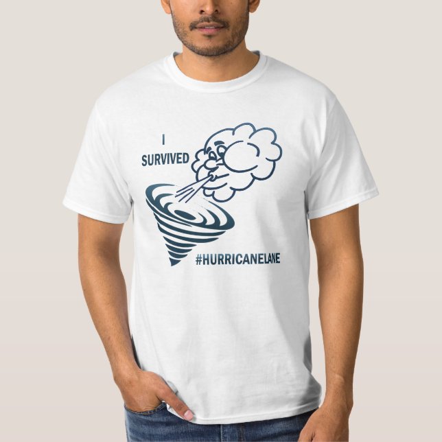 Camiseta "Sobreviví el #HurricaneLane " (Anverso)