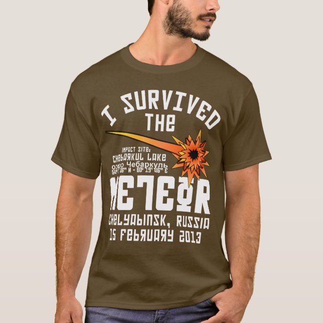 Camiseta Sobreviví el meteorito ruso (Anverso)