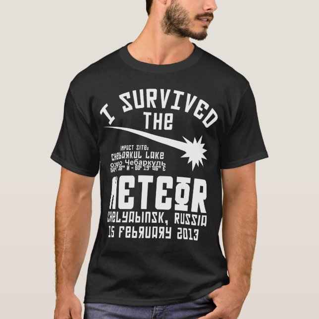 Camiseta Sobreviví el meteorito ruso (Anverso)