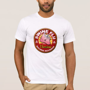 Camiseta Sobreviví el pandémico de la gripe de los cerdos
