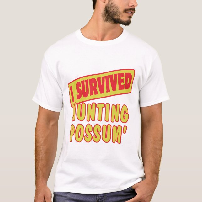 CAMISETA SOBREVIVÍ EL POSSUM DE CAZA (Anverso)