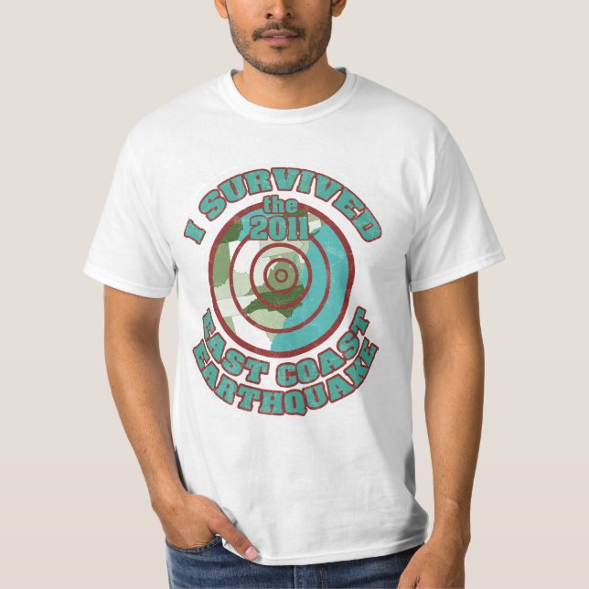 Camiseta Sobreviví el terremoto 2011 de la costa este (Anverso)