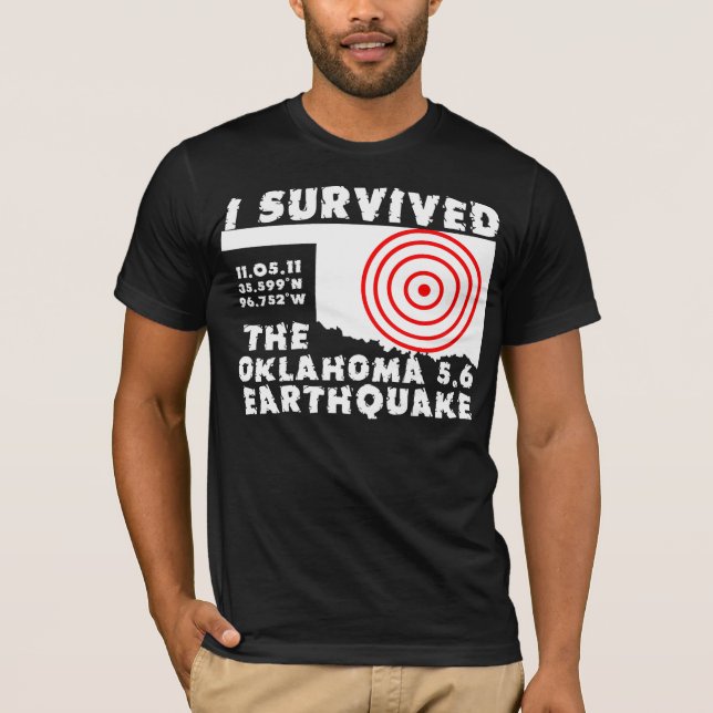 Camiseta Sobreviví el terremoto de Oklahoma (Anverso)