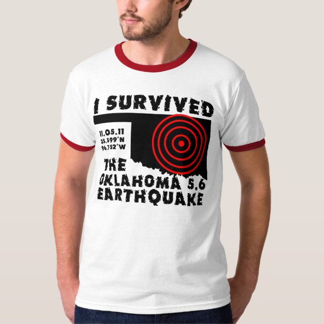 Camiseta Sobreviví el terremoto de Oklahoma (Anverso)