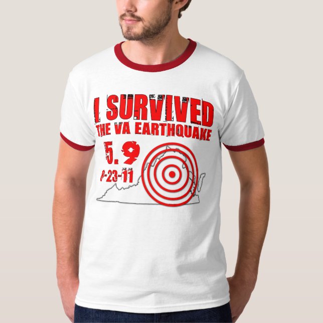 Camiseta Sobreviví el terremoto de Virginia (Anverso)
