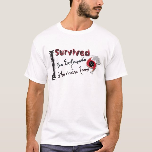 Camiseta Sobreviví el terremoto y el huracán Irene (Anverso)