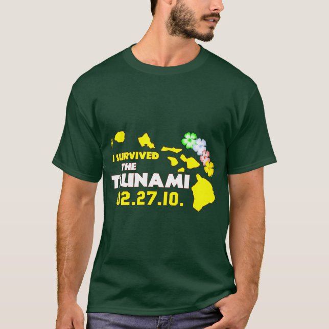 Camiseta Sobreviví el tsunami de sábado (Anverso)