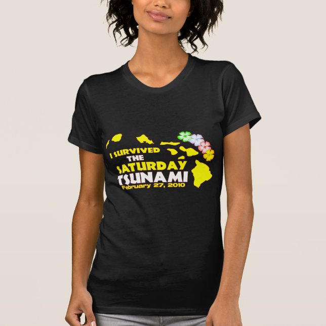 Camiseta Sobreviví el tsunami de sábado (Anverso)