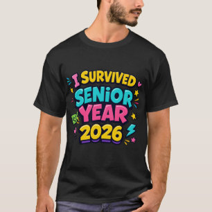 Camiseta Sobreviví el último año 2026 Graduación divertida