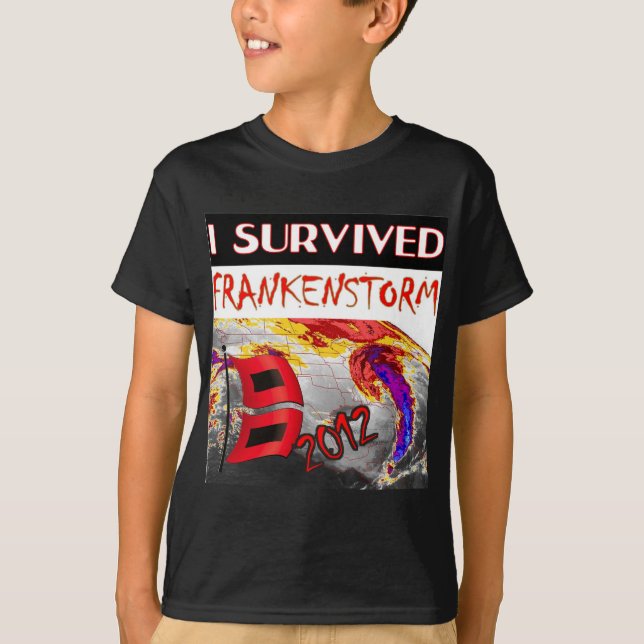 Camiseta SOBREVIVÍ FRANKENSTORM la tormenta de 2012 (Anverso)