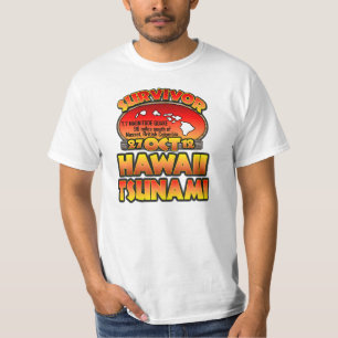 Camiseta Sobreviví Hawaii tsunami el 27 de octubre de 2012