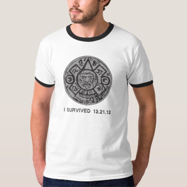 Camiseta sobreviví la apocalipsis maya (Anverso)
