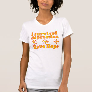 Camiseta Sobreviví la depresión - tenga esperanza - para