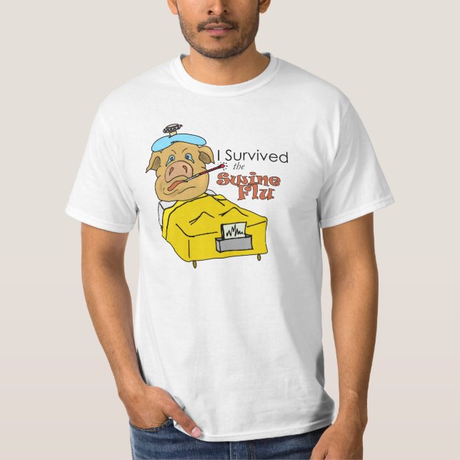 Camiseta Sobreviví la gripe de los cerdos (Anverso)