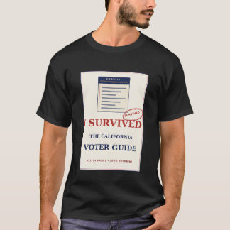 Camiseta Sobreviví la Guía de Votantes de California Divert