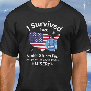 Camiseta Sobreviví la tormenta invernal Fern, divertida mis