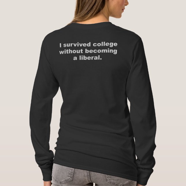 Camiseta Sobreviví la universidad sin hacer un liberal (Reverso)