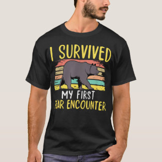 Camiseta Sobreviví mi primer encuentro con un oso Sendero d