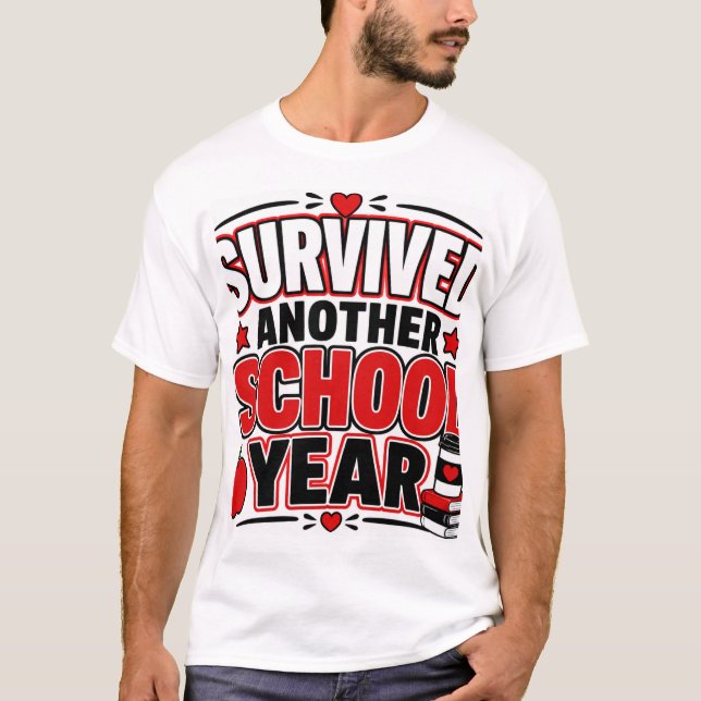 Camiseta Sobreviví Otro Año Escolar (Anverso)