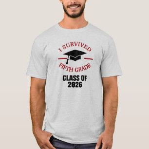 Camiseta Sobreviví quinto grado Clase de 2026 graduación