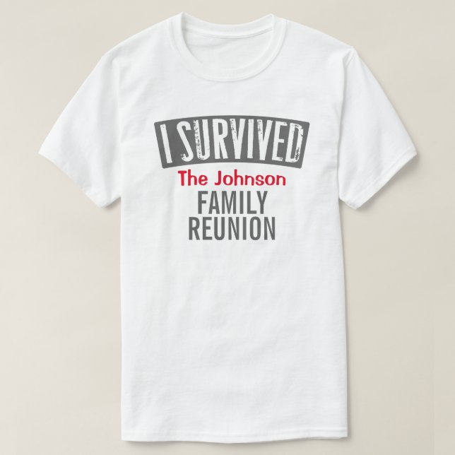 Camiseta Sobreviví - reunión de familia - la personalizo (Diseño del anverso)