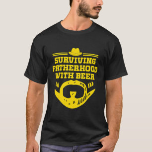 Camiseta Sobreviviendo a la paternidad con cerveza que bebe
