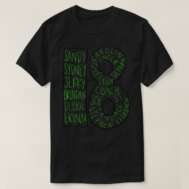 Camiseta sobreviviente 18 (Diseño del anverso)