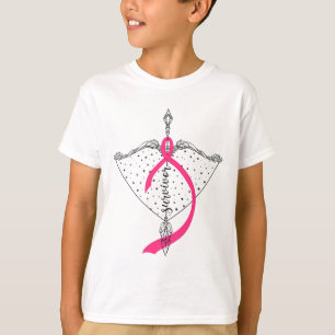 Camiseta Sobreviviente Bow Arrow Warrior Hope Pink Ribbon B