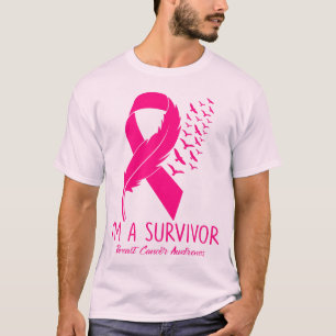 Camiseta Sobreviviente Cáncer de Mama Sensibilización Cinta